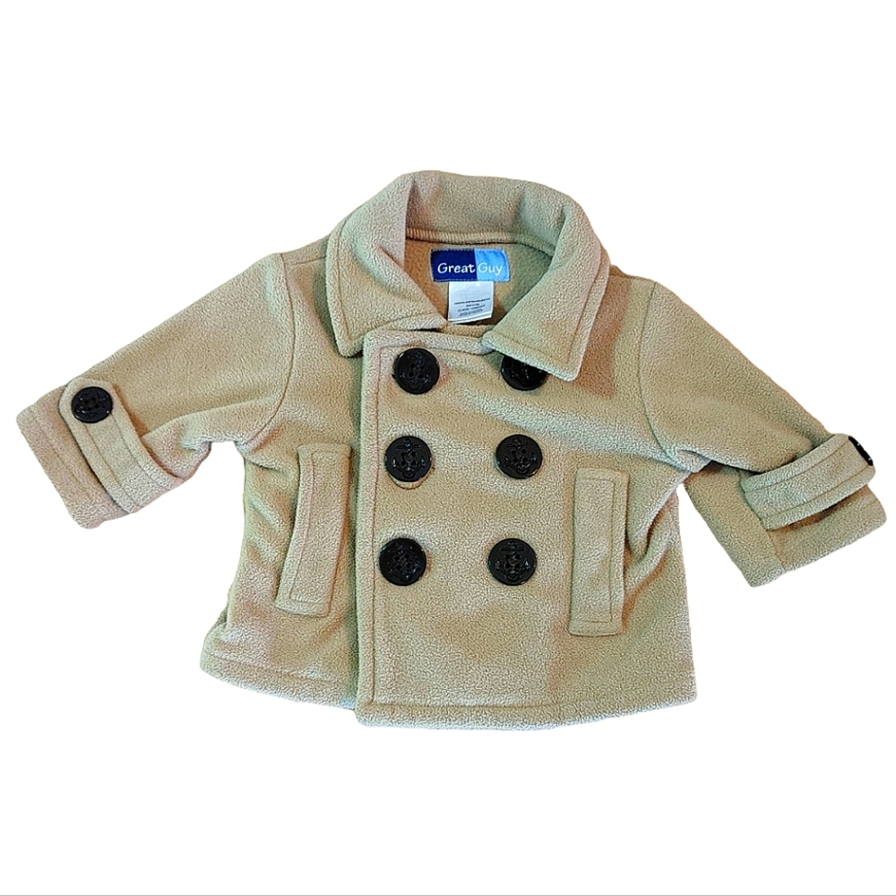 GREAT GUY Tan Fleece Button Down Jacket